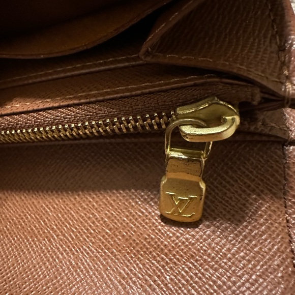 LOUIS VUITTON Monogram Portofeuil Sarah Flap Purse Brown PVC Leather! - Picture 10 of 10